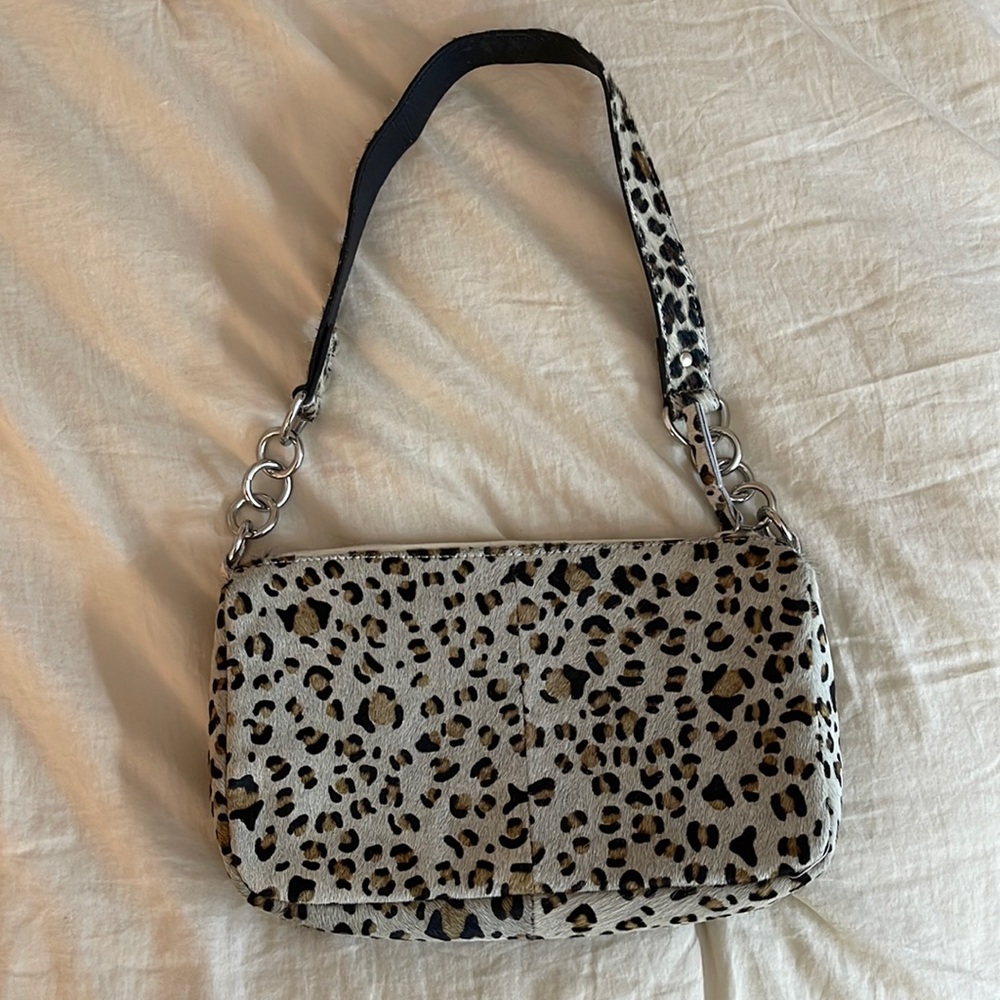 Free people faux fur shoulder bag